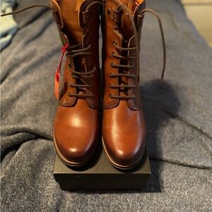 PIKOLINOS Brown Leather Tall Ankle Boots